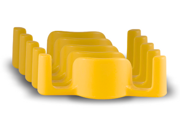 5 Yellow BudClips on a white background