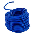 Coiled Blue BudHuggers on a white background