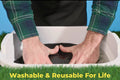 Hands washing reusable BudPots fabric planter in soapy water for lifetime use.