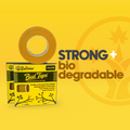 BudTape packaging with tape roll on a yellow background