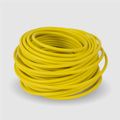 BudTrainer BudHuggers yellow plant training wire coil for cannabis branch bending and low-stress training.